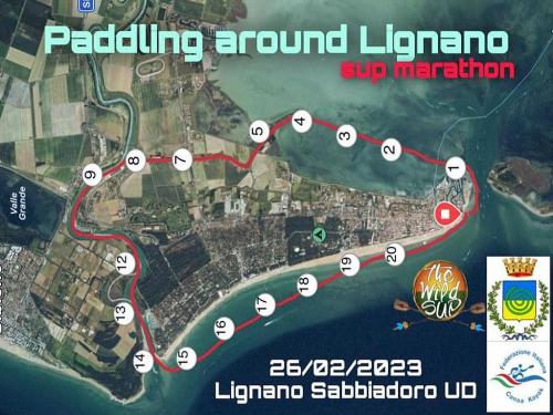 SUP marathon: Paddling Around Lignano